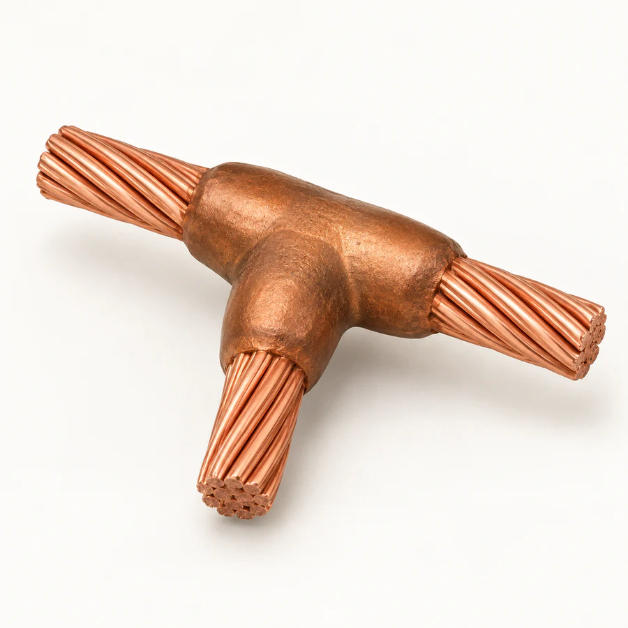 Cable · Cable exothermic weld — Tee joint
