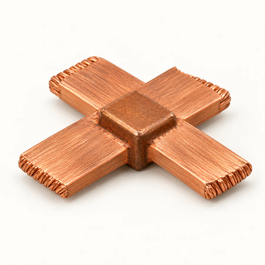 Bar · Bar exothermic weld — Half cross